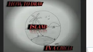 HOW TO DRAW ISLAND IN A CIRCLE ! EASY