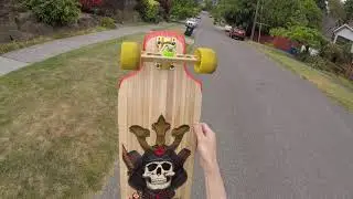 Longboard, Kevin Reimer Samurai Deck, Aera K3 164mm Trucks, Metro Hoots