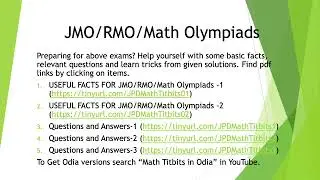 JMO/RMO/Math Olympiads references