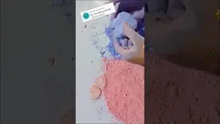 💙💙💖💖Stacked Mini Diamond Hearts Crush #followersシ゚  #viral #newmolds #satisfying #gymchalk #fypシ #yt