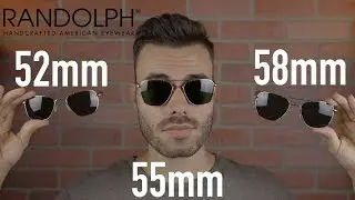 Сравнение размеров Randolph Aviator: 52 мм, 55 мм и 58 мм
