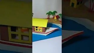 Houseboat Model For School Projects #diy #schoolproject #craft #shorts