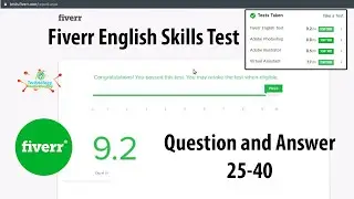 Fiverr English Test October 10, 2020 l SCORE 9.2 l Top 20%