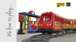 UNICO Plus building up a Train set, motor & sound,  68 pcs., item  8615