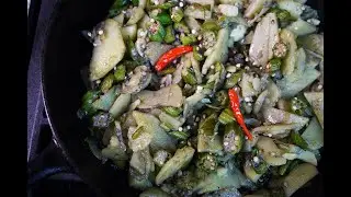Fry Aloo (potato) With Ochro (okra) #MeatFreeMonday | CaribbeanPot.com