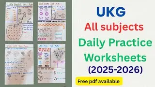 Ukg all subjects practice Worksheets | UKG test paper | UKG daily Practice Worksheets | 