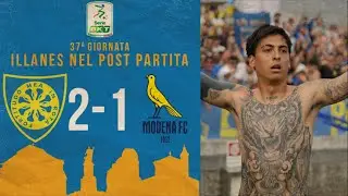 Serie BKT, Julian Illanes nel post partita di Carrarese - Modena (2-1)