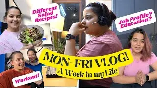 MONDAY - FRIDAY Full Week (Busy) VLOG - Office, Job, Workout + Yummy Salad Recipes & What I Ate!