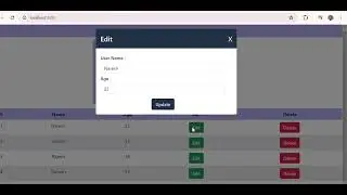 React js components for a Insert ,Upadate and Delete functionality in Example