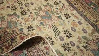 Antique Persian Kerman Rug, All-Over Rose and Floral Patterns - Rug & Kilim -35793