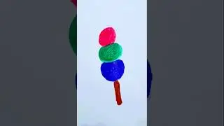 popsicle 🍭 acrylic painting for kids #painting #paintingforkids #artdrawing