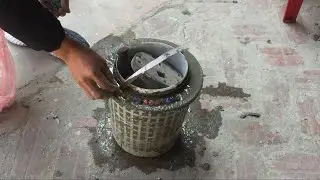 Design your own flower pots at home/flower pot imitation stone