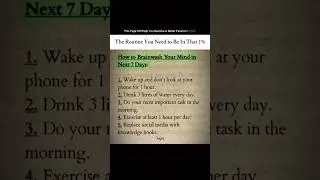follow and try this routine for 7 days..!#successmindset #success #quotes #motivation #millionaire #