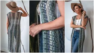 Easy, Step-by-Step Instructions: Crochet Rayas! It's a STUNNING, Lacy Duster!