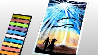 Vẽ phấn ti&ecirc;n / How to draw the galaxy/ Drawing pastel | K37P1 Art