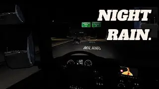 Euro Truck Simulator 2 | Night Rain Drive 🌧️ (No Commentary) | 30 Minutes
