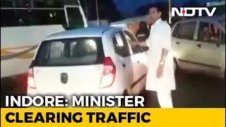 Watch: Madhya Pradesh Minister, Caught In Traffic Jam, Helps Clear It