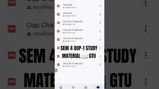 SEM 4 OOP-1 MIMP STUDY MATERIAL GTU | WITH PYQ SOLUTIONS | #gtuexam #java #engineering #shorts #gtu