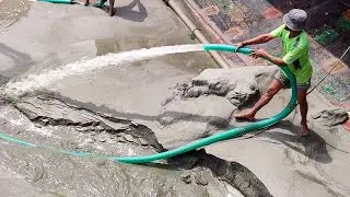 Massive Sand Unloading With High-Pressure Water | Satisfying Industrial Process