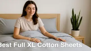 🛏️ Cottingon 4 Piece Full XL Dorm Bedding Set for College | Best Full XL Cotton Sheets 🛌