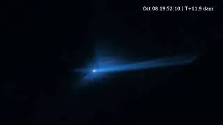 Hubble Captures Time-Lapse Video of DART Asteroid Impact Debris