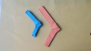 How to make a paper gun - very simple paper gun - paper pistol - paper revolver