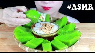 ASMR Green Rice Cake (Sticky Eating Sounds) No Talking | MISS PHAM ASMR