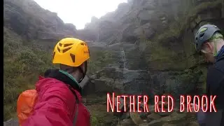 Nether Red Brook, easy scrambling in the Peak District.