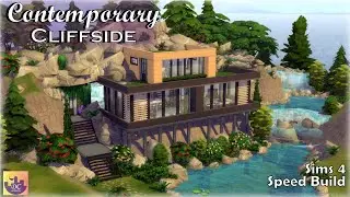 Contemporary Cliffside Home ⛰️ // Sims 4 Speed Build