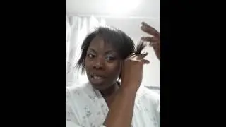 The results of my self trimmed relaxed hair