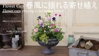 寄せ植え／Flower Cup 春風に揺れる寄せ植え【春のガーデニング】-フローラ黒田園芸-4K ULTRA HD