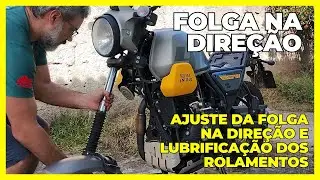 Remontei Toda a Frente da Moto! Manutenção Completa na Caixa de Direção da Scram 411 #himalayan