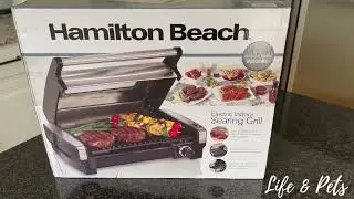 Hamilton Beach Electric Indoor Searing Grill Review, Perfect Indoor Grill   Nonstick Grilling Plate!