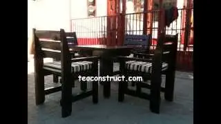 scaune din lemn pentru terasa