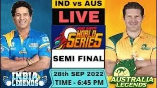 Live: India Legends vs Australia Legends | INDL vs AUSL Live, 1st Semi-Final Match | RSWS T20 2022