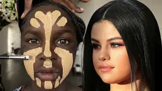 Selena Gomez 😳 Dark Skin Girl Makeup Transformation 🔥😱🔥 #makeuptutorial