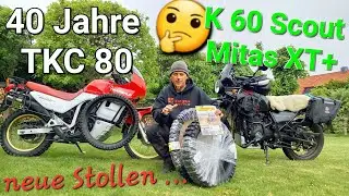 Die RE Himalayan bekommt neue Reifen Mitas Heidenau oder? 40 Jahre Conti TKC 80 Motorrad Abenteuer