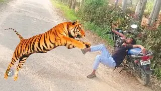 Tiger Attack Man In The Forest Part 37 #akglifeenjoy #tiger #sslifeenjoy