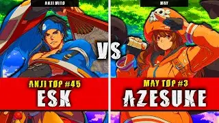 GGST | ESK (Anji Mito) VS AZESUKE (May) | Guilty Gear Strive High level gameplay
