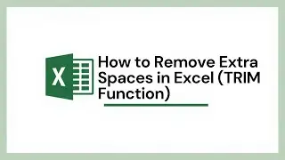 How to Remove Extra Spaces in Excel (TRIM Function)