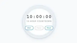 🔴 White Focus Study Timer LIVE ⚪⏳ | 10 Hours Clean Countdown | Deep Study | No Music