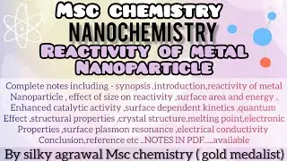 Reactivity Of Metal Nanoparticles Size Effect Structural And Electronic Properties Nanochemistry Msc