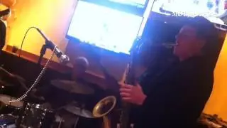 ECA student Jack Riotte, 14, of Durham, jams with The Cobalt Rhythm Kings  Fri., Nov. 1 at the Bear
