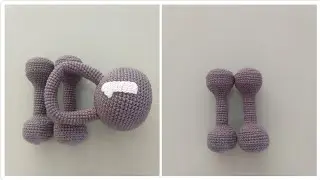 halteres e kettlebell de crochê  (amigurumi). PARTE 1