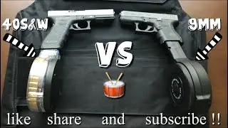 Glock 40 S&w drum versus Glock 9 mm drum #subscribe #glock