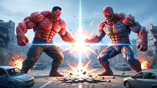 Red Hulk vs Spiderman Monster EPIC BATTLE! : The confrontation begins on a military cargo plane 2025