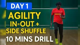Day 1 Agility Training | In&ndash;Out & Side Shuffle | 10 Mins | I Shuttle Studio | Kallakurichi Badminton