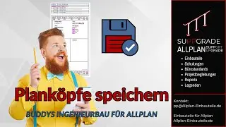 BUDDYs Plankopf abspeichern in Allplan