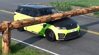 Cars vs LOG TRAP ▶️ BeamNG Drive