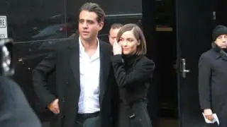 Bobby Cannavale and Rose Byrne leaving Good Morning America after Annie interview